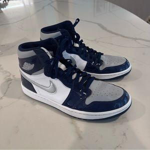Nike Jordan 1 golf hi Georgetown navy blue white gray size 11.5